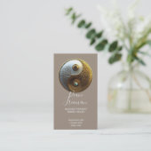 Root van Harmonie | Yin Yang Design Visitekaartje (Staand voorkant)