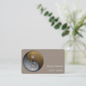 Root van Harmonie | Yin Yang Design Visitekaartje (Staand voorkant)