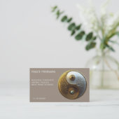 Root van Harmonie | Yin Yang Design Visitekaartje (Staand voorkant)