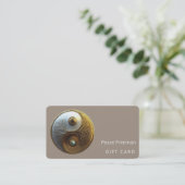 Root van Harmonie | Yin Yang Design Visitekaartje (Staand voorkant)