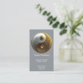 Root van Harmonie | Yin Yang Design Visitekaartje (Staand voorkant)