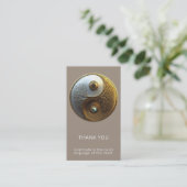 Root van Harmonie | Yin Yang Design Visitekaartje (Staand voorkant)
