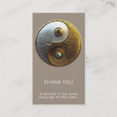 Root van Harmonie | Yin Yang Design Visitekaartje (Voorkant)