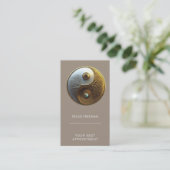 Root van Harmonie | Yin Yang Design Visitekaartje (Staand voorkant)