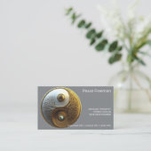 Root van Harmonie | Yin Yang Design Visitekaartje (Staand voorkant)