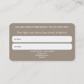 Root van Harmonie | Yin Yang Design Visitekaartje (Achterkant)