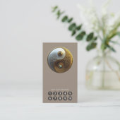 Root van Harmonie | Yin Yang Design Visitekaartje (Staand voorkant)