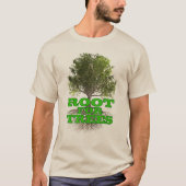 "Root voor bomen" lichte shirt (Voorkant)
