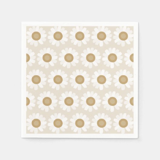 Rooted & Blooming – Beige Chamomile Servet (Voorkant)