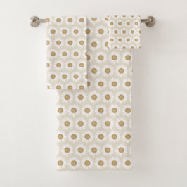 Rooted & Blooming – Beige Kamille Bad Handdoek