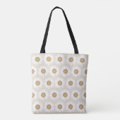 Rooted & Blooming – Beige Kamille Tote Bag (Achterkant)