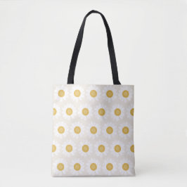 Rooted & Blooming – Zachte Crème & Gele Kamille Tote Bag