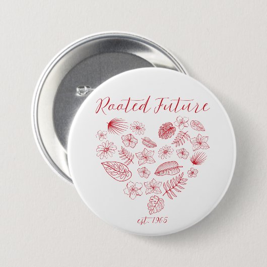 Rooted Future est 1965 Ronde Button 7,6 Cm (Voorkant /achterkant)