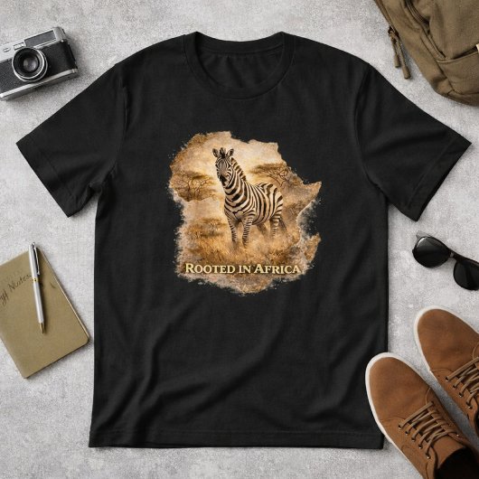 Rooted in Africa Zebra | African Wildlife Pride Tri-Blend Shirt