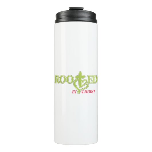 Rooted in Christ Bible Verse Tumbler Thermosbeker (Voorkant)