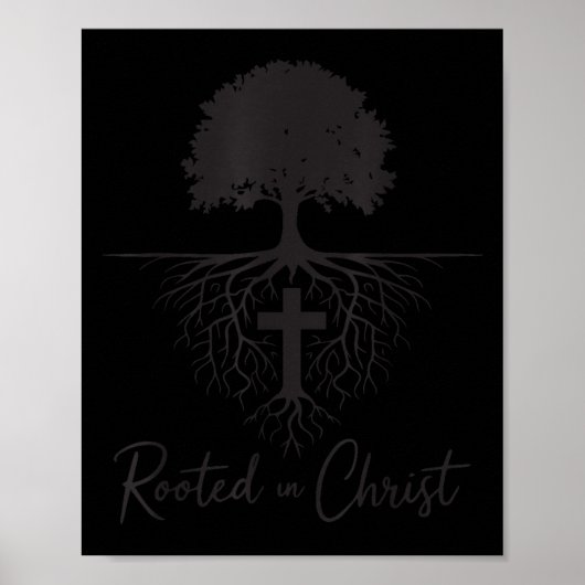 Rooted In Christ Christian Kids Mens God Son Broth Poster (Voorkant)