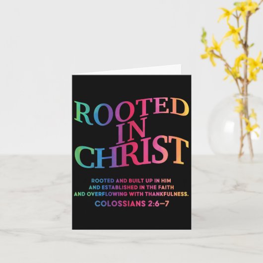 Rooted In Christ Is King Christian Jesus God Son S Kaart (Gele Bloem)