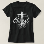 Rooted in Christ, Religious Christian Jesus T-Shir T-shirt (Design voorkant)