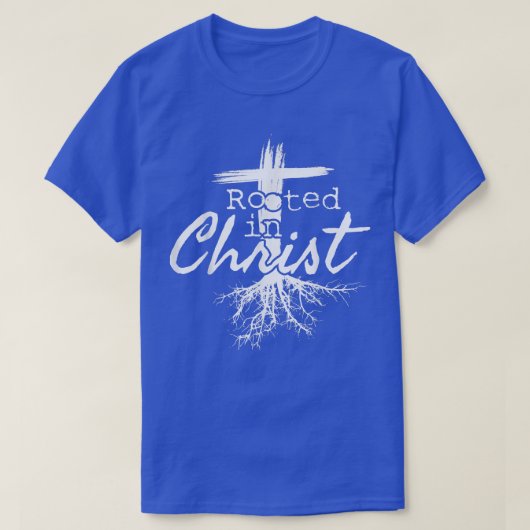 Rooted in Christ, Religious Christian Jesus T-Shir T-shirt (Design voorkant)