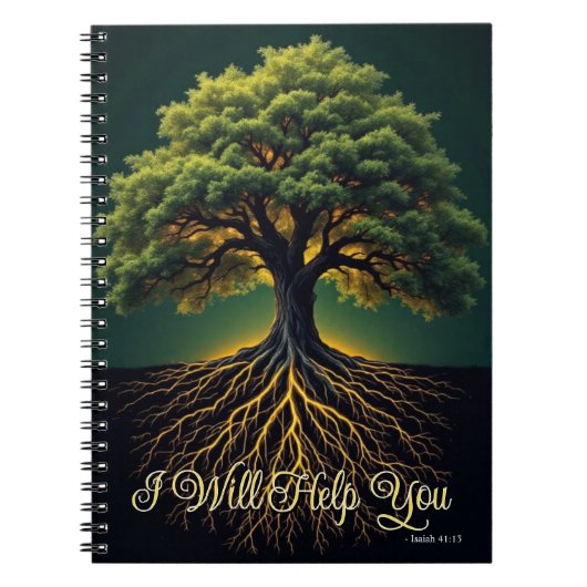 Rooted in Faith Growth Journal - Oak Tree Art Notitieboek (Voorkant)