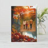 Rooted in Grace: A Thanksgiving Blessing Feestdagenkaart (Staand voorkant)