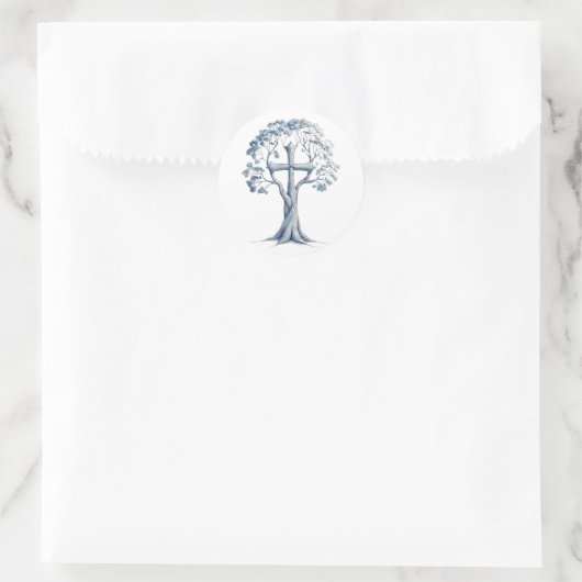 Rooted in Grace Cross Tree Sticker (Tas)