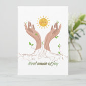 Rooted in Happiness | Uplifting Nature Card Feestdagenkaart (Staand voorkant)