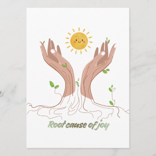 Rooted in Happiness | Uplifting Nature Card Feestdagenkaart (Voorkant)