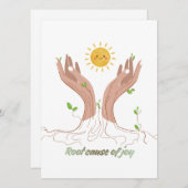 Rooted in Happiness | Uplifting Nature Card Feestdagenkaart (Voorkant / Achterkant)
