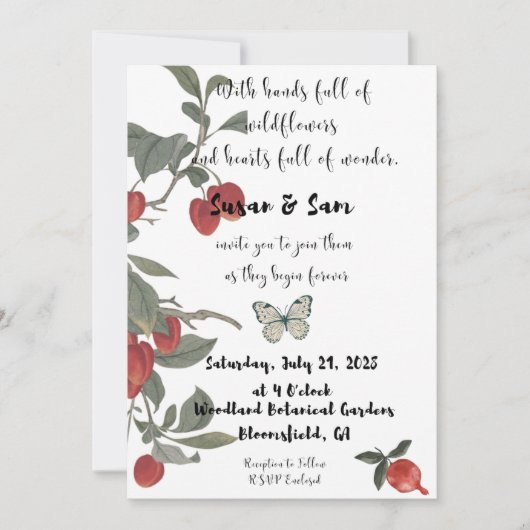 Rooted in Love Collection Wedding Invitation Kaart (Voorkant)