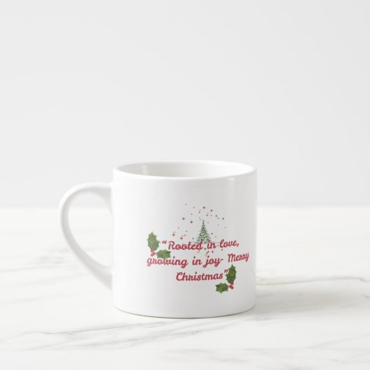 Rooted in Love, Growing in Joy—Botanical Christmas Espresso Kop (Links)