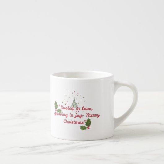 Rooted in Love, Growing in Joy—Botanical Christmas Espresso Kop (Rechts)