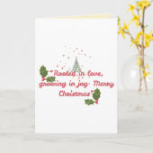 Rooted in Love, Growing in Joy—Botanical Christmas Kaart (Gele Bloem)