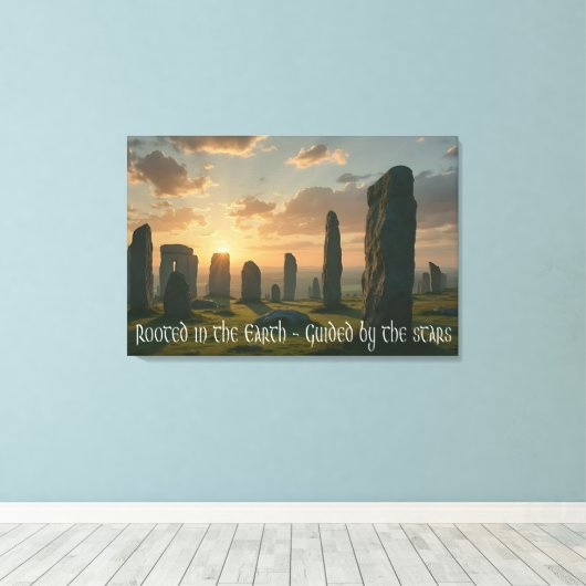 Rooted in the earth, guided by the stars canvas afdruk (Insitu (Houten vloer))