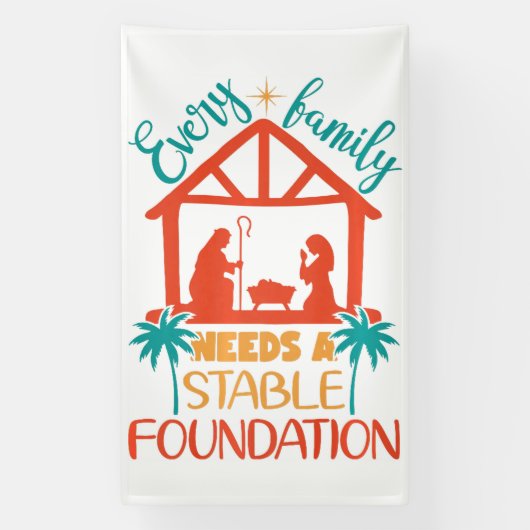 Rooted in the Nativity Spandoek (Verticaal)