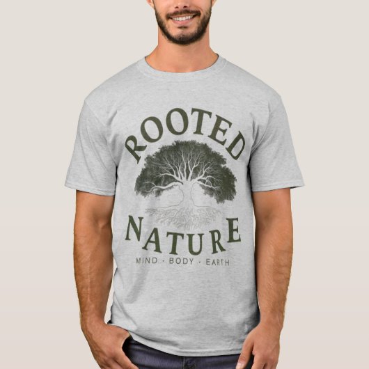 Rooted Nature: Mind, Body & Earth Connection T-shirt (Voorkant)