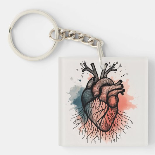 Rooted Soul Organic Heart & Roots Sleutelhanger (voorkant)