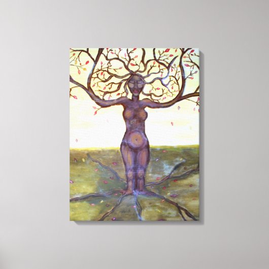 "Rooted" Tree Goddess Art Canvas Afdruk (Voorkant)