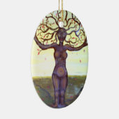 "Rooted" Tree Goddess Art Keramisch Ornament (Rechts)