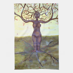 "Rooted" Tree Goddess Fantasy Art Theedoek