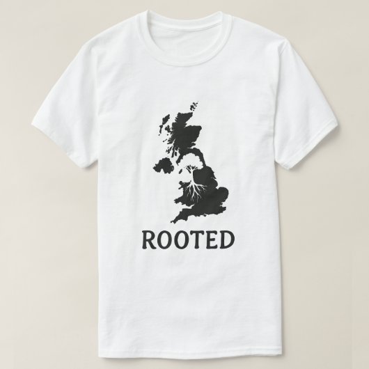 Rooted UK Map Tree Graphic T-shirt (Design voorkant)