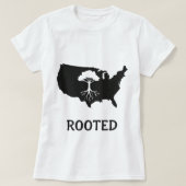 Rooted USA Tree Graphic T-shirt (Design voorkant)