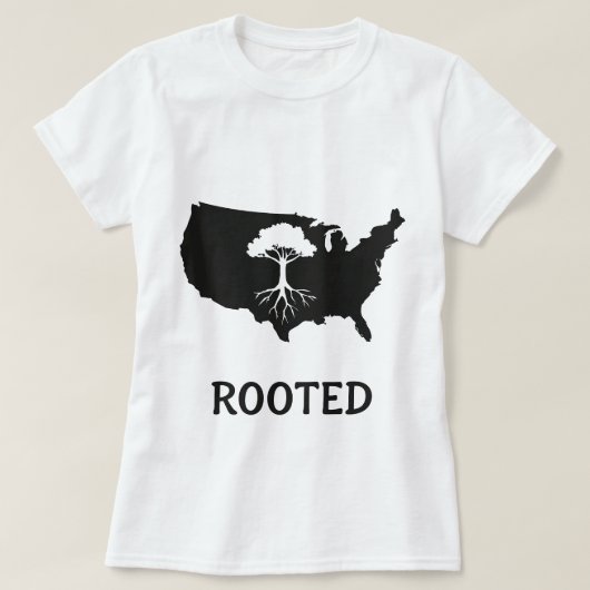 Rooted USA Tree Graphic T-shirt (Design voorkant)