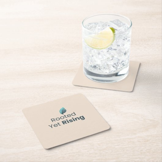 Rooted Yet Rising Minimal Motivational Coaster Kartonnen Onderzetters (Insitu)