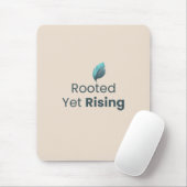 Rooted Yet Rising Minimal Motivational Mouse Pad Muismat (Met muis)