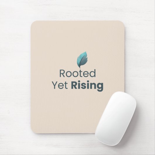Rooted Yet Rising Minimal Motivational Mouse Pad Muismat (Met muis)