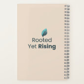 Rooted Yet Rising Minimal Motivational Notebook Notitieboek (Achterkant)