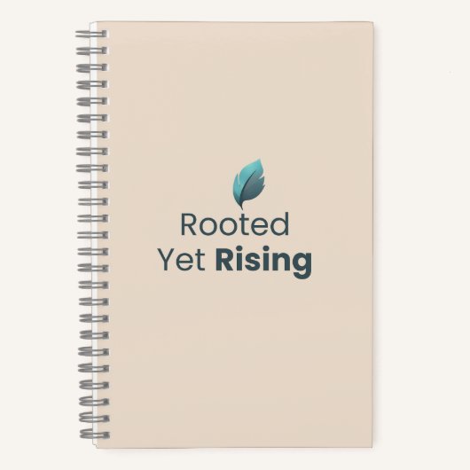 Rooted Yet Rising Minimal Motivational Notebook Notitieboek (Voorkant)