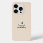 Rooted Yet Rising Minimal Motivational Poster Case-Mate iPhone Case (Achterkant)