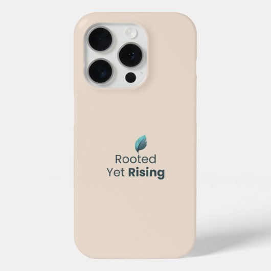 Rooted Yet Rising Minimal Motivational Poster Case-Mate iPhone Case (Achterkant)